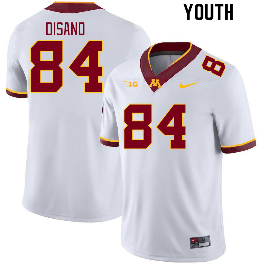 Youth #84 Jack DiSano Minnesota Golden Gophers College Football Jerseys Stitched-White - Click Image to Close